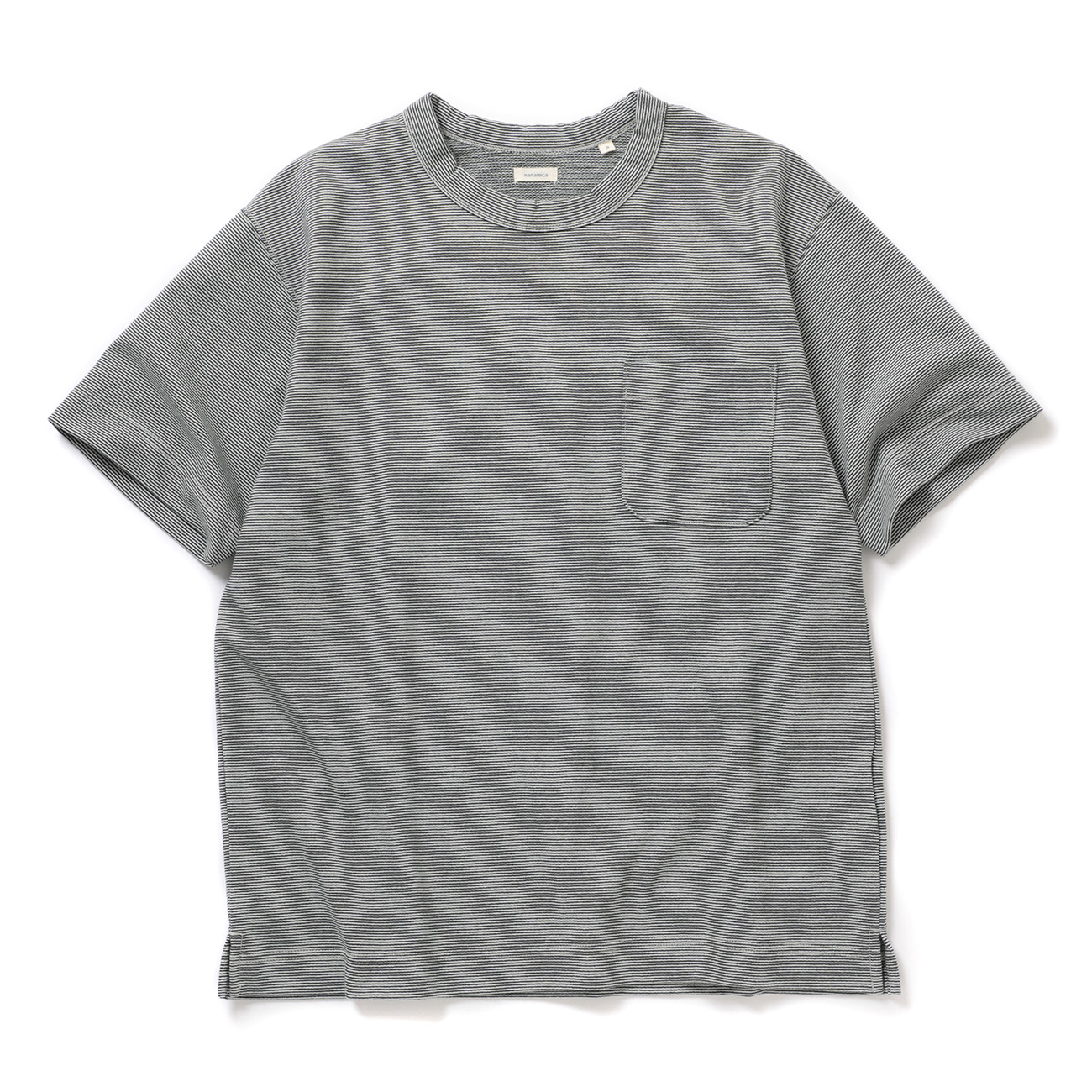 nanamica / ナナミカ | Micro Stripe Pocket Tee - Navy X White