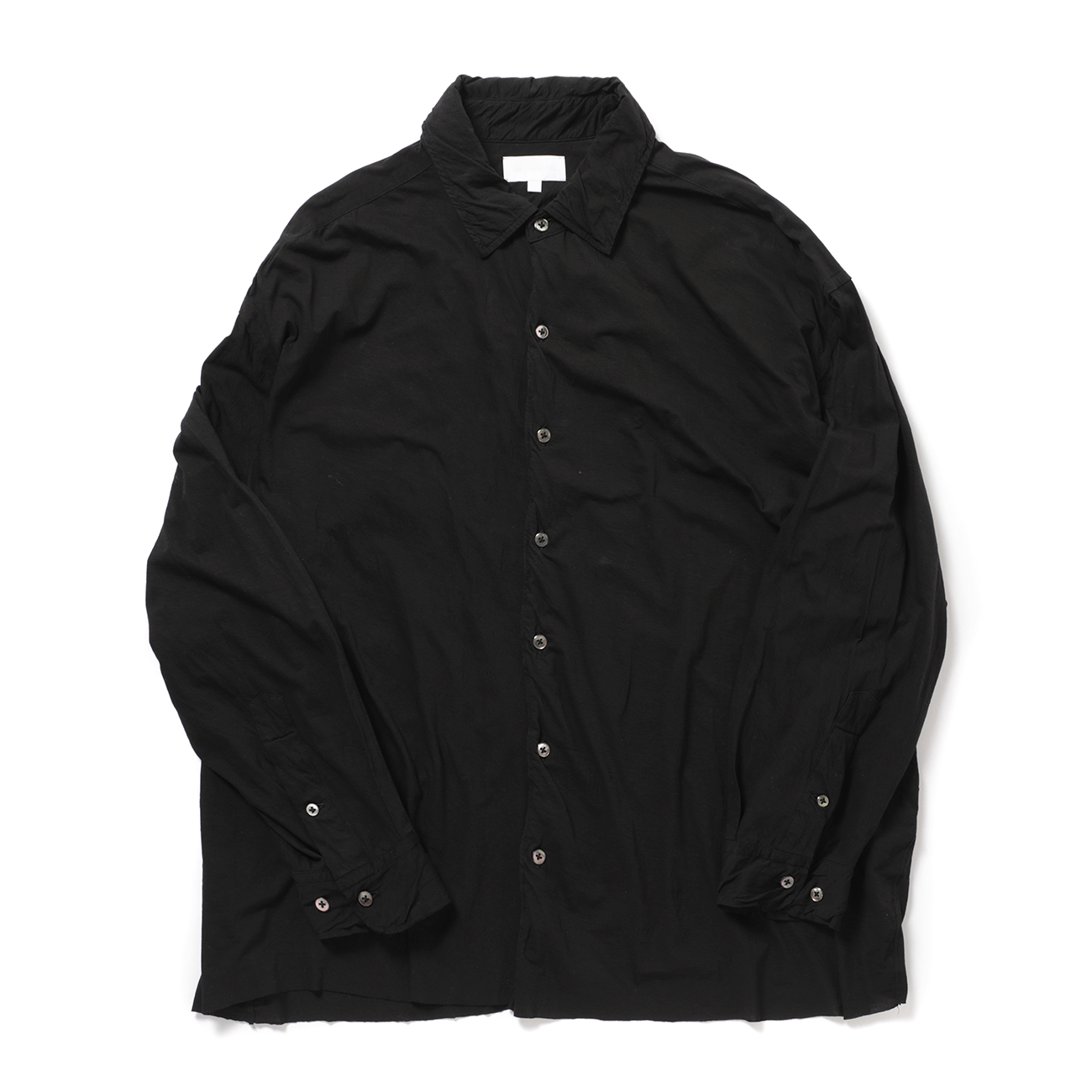 トップス 24aw KANEMASA PHIL. 46G Artisan Shirt S KANEMASA PHIL / 46G Artisan S/S Shirt BLACK – CASDAY
