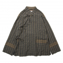 ENGINEERED GARMENTS / エンジニアドガーメンツ | Tibet Shirt - Small Seersucker Plaid - Olive