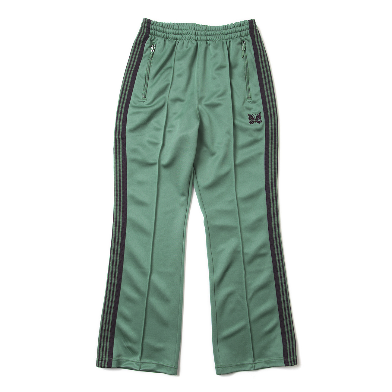 Boot-Cut Track Pant - Poly Smooth - Emerald