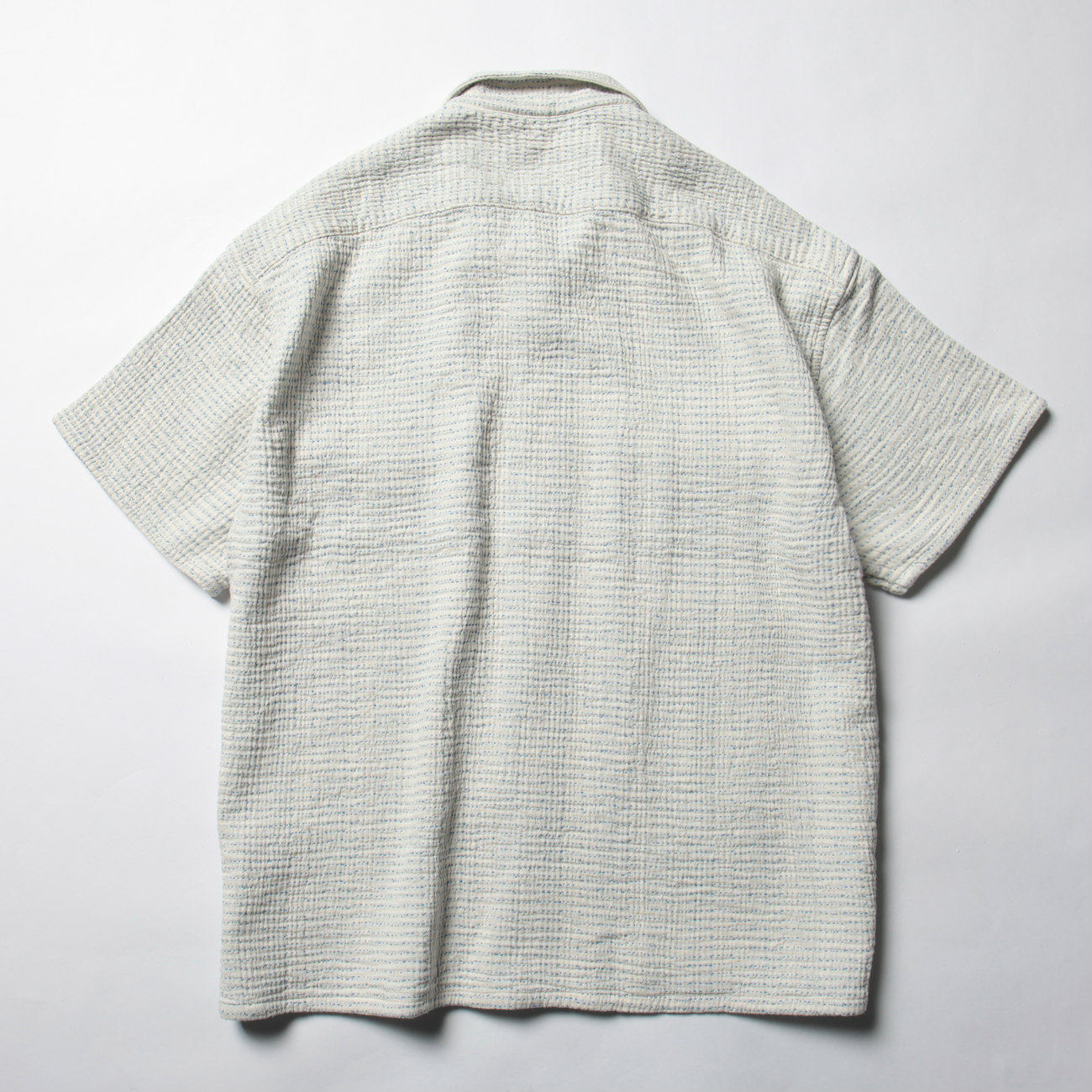 SASHIKO SUPER LIGHT KEROUAC SHIRT - White