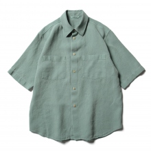 AURALEE◆Washi Duck Canvas Half Sleeved Shirt/0/コットン/PNK/A22SS04WD 03131249_622d69deee52e.jpg