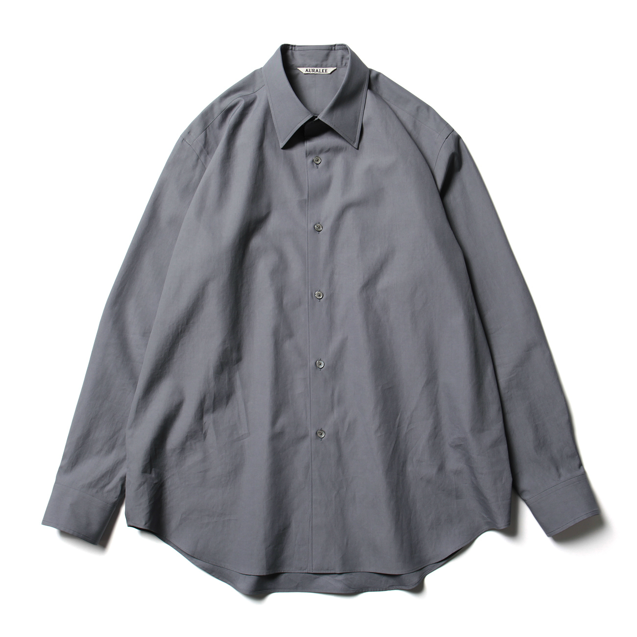 WASHED FINX TWILL SHIRTS サイズ4 ダークブルーグレー