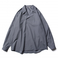 AURALEE / オーラリー | WASHED FINX TWILL P/O SHIRTS (メンズ) - Dark Blue Gray