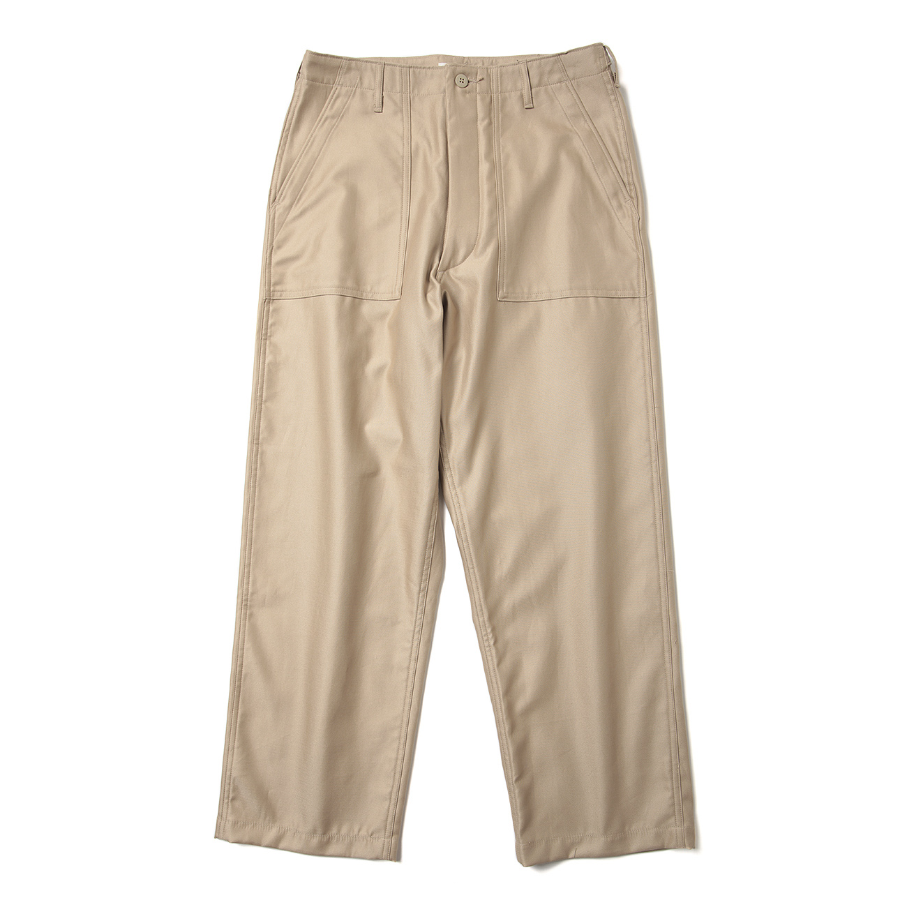 INTERIM / インテリム | GIZA BACK SATIN BAKER PANTS - Beige