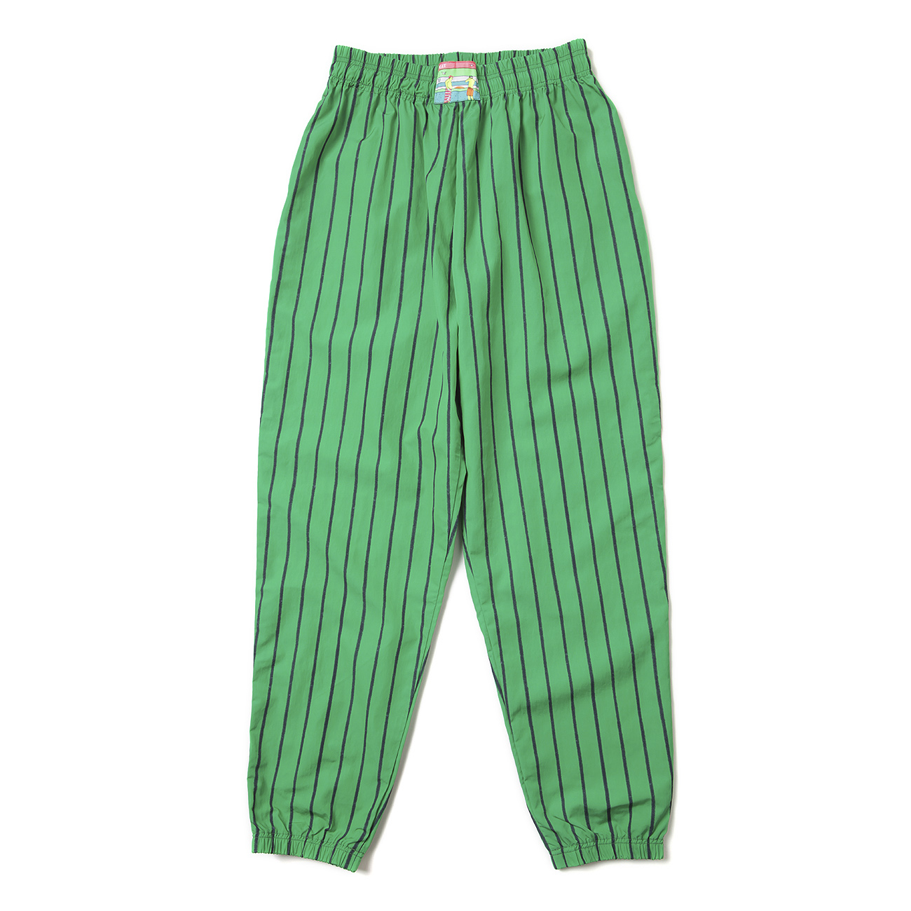 NYLON PRINT STRIPE Beach Pants - Green