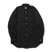 COMME des GARCONS SHIRT | polyester poplin garment treated OVERSIZED / LONG SLEEVE SHIRT - Black