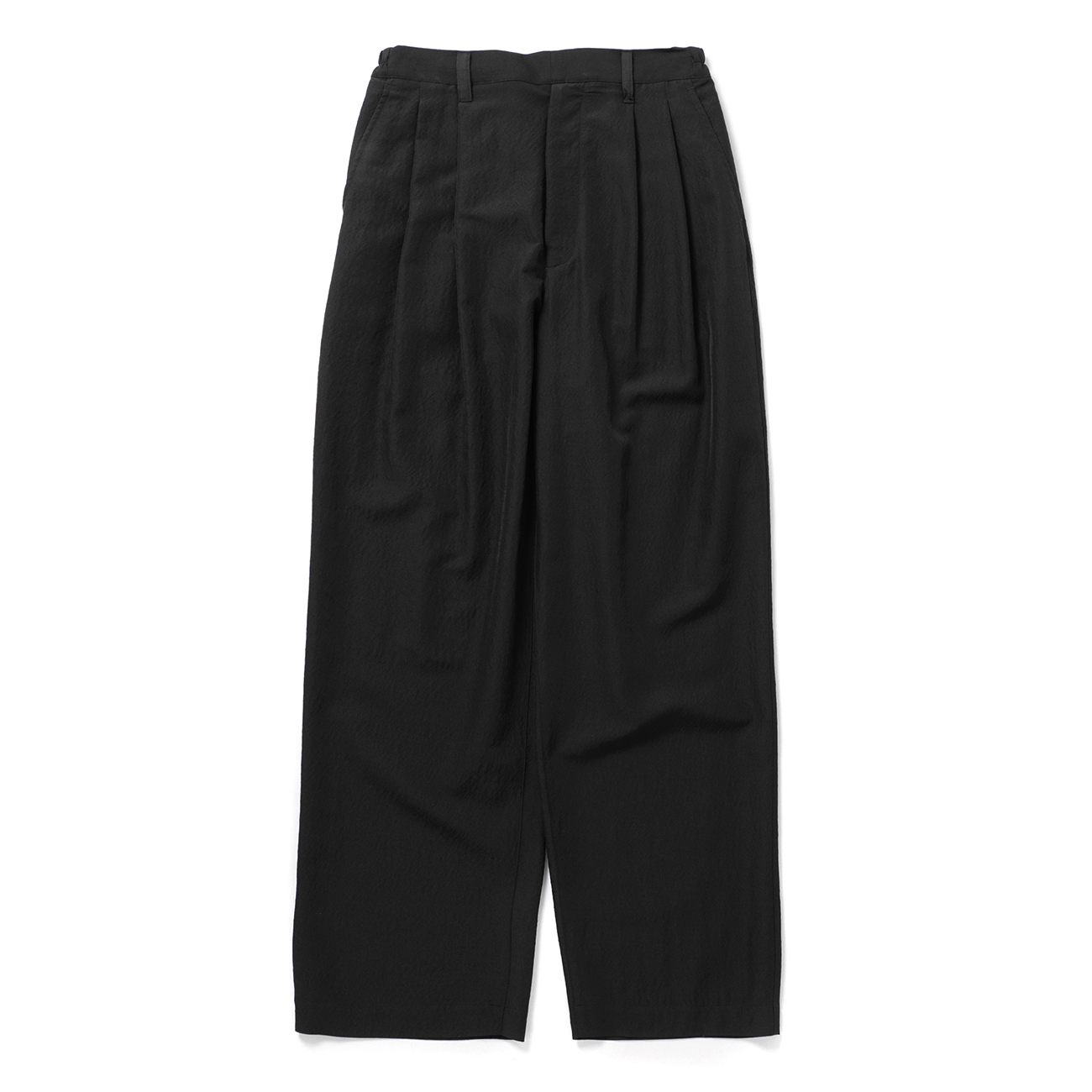 ssstein / シュタイン | WOOL SILK WIDE EASY TROUSERS - Black | 通販