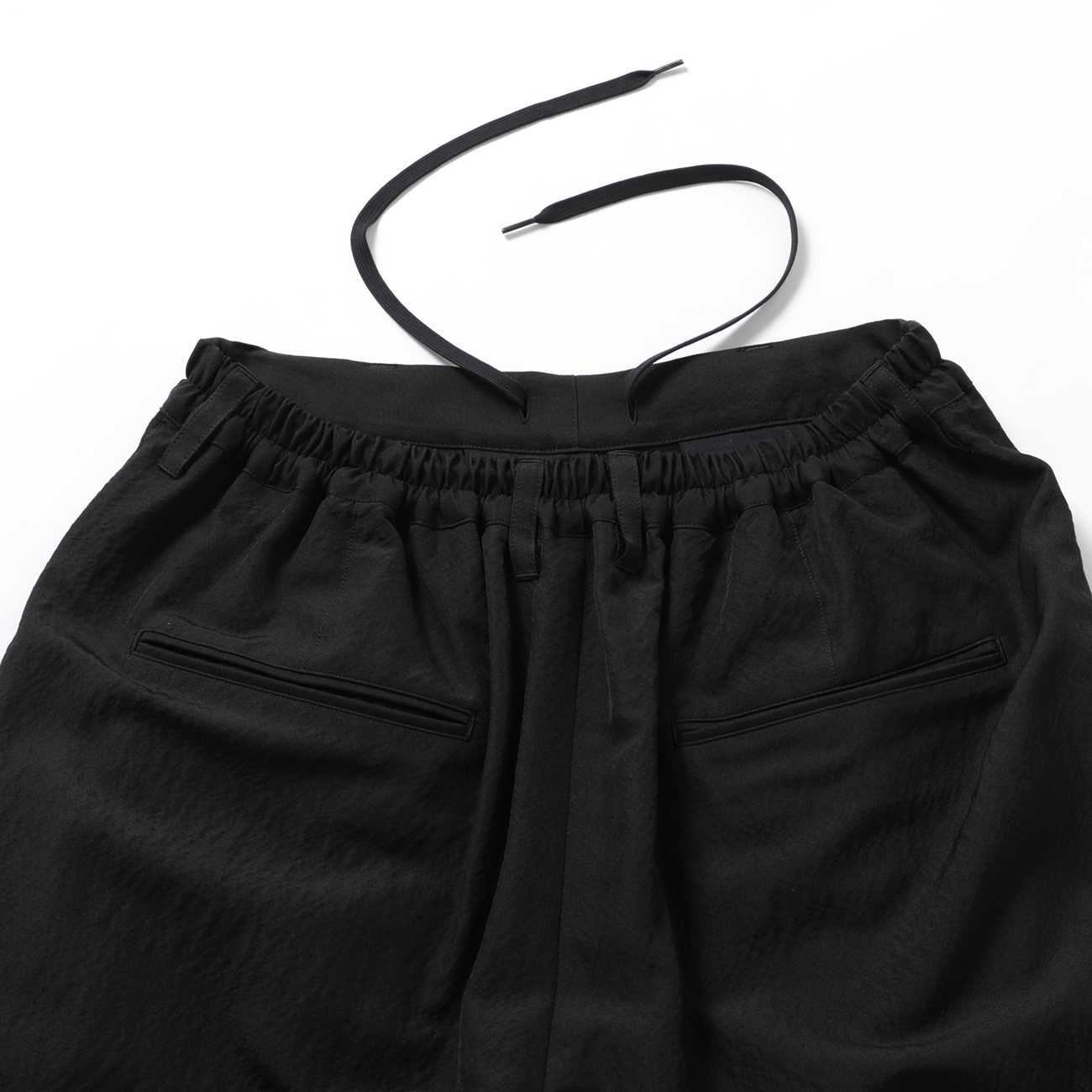 ssstein / シュタイン | WOOL SILK WIDE EASY TROUSERS - Black | 通販