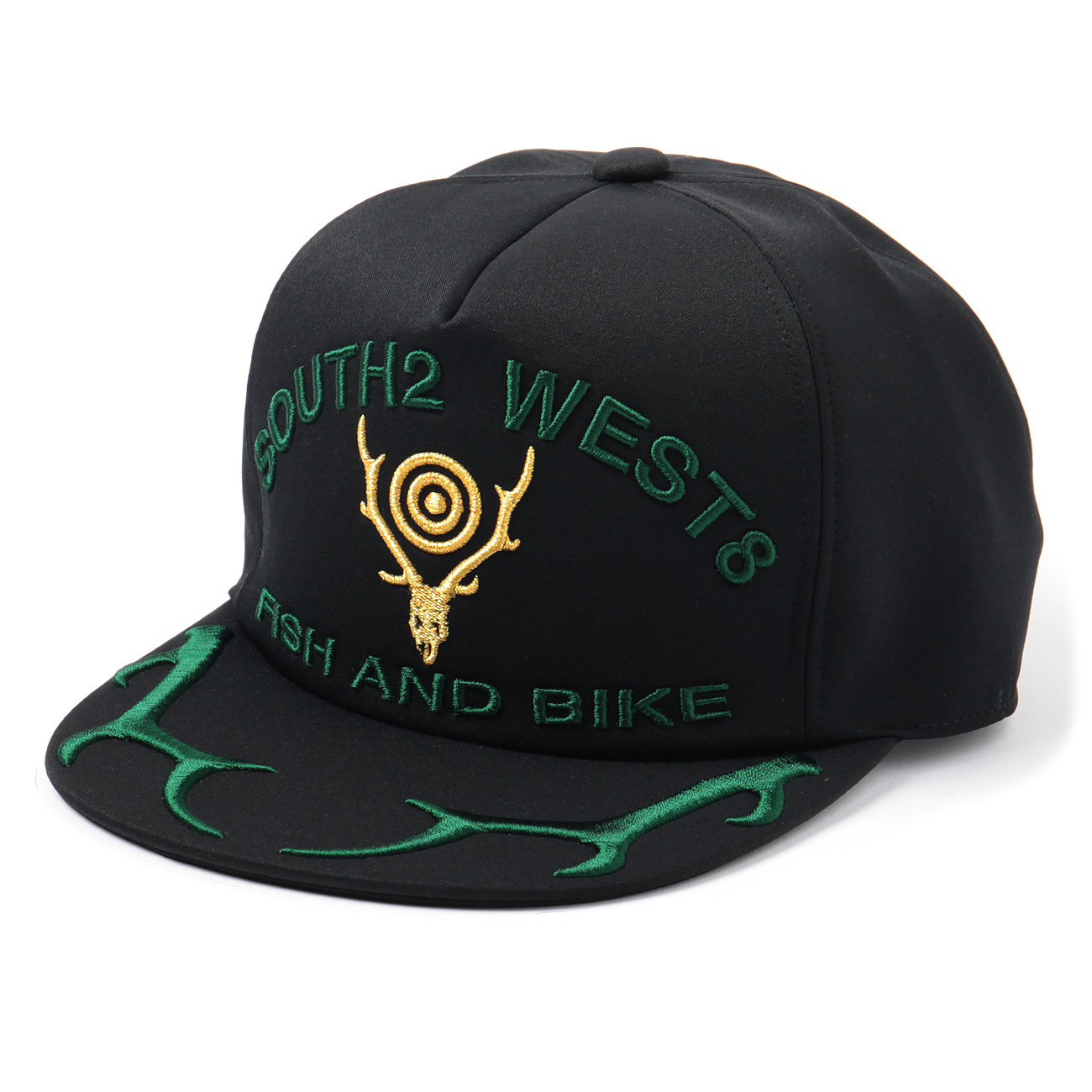 Apollo Cap - Deer Skull & Horn - Black