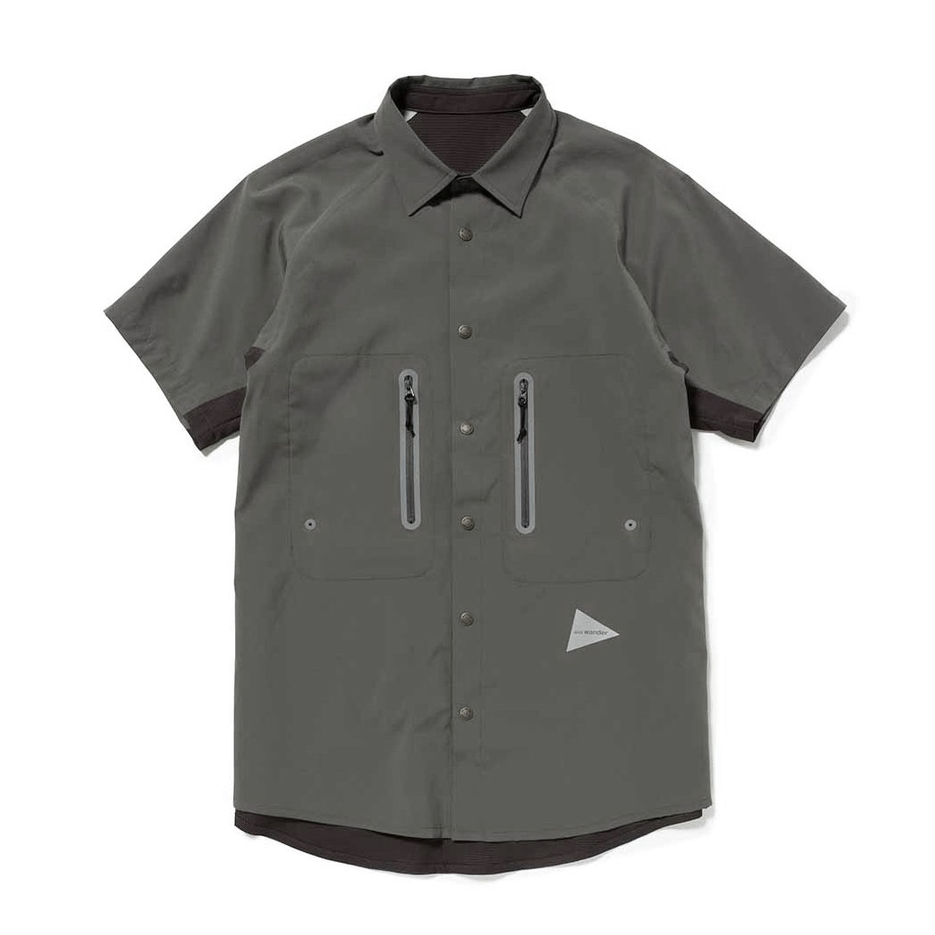 and wander / アンドワンダー | tech short sleeve shirt (M