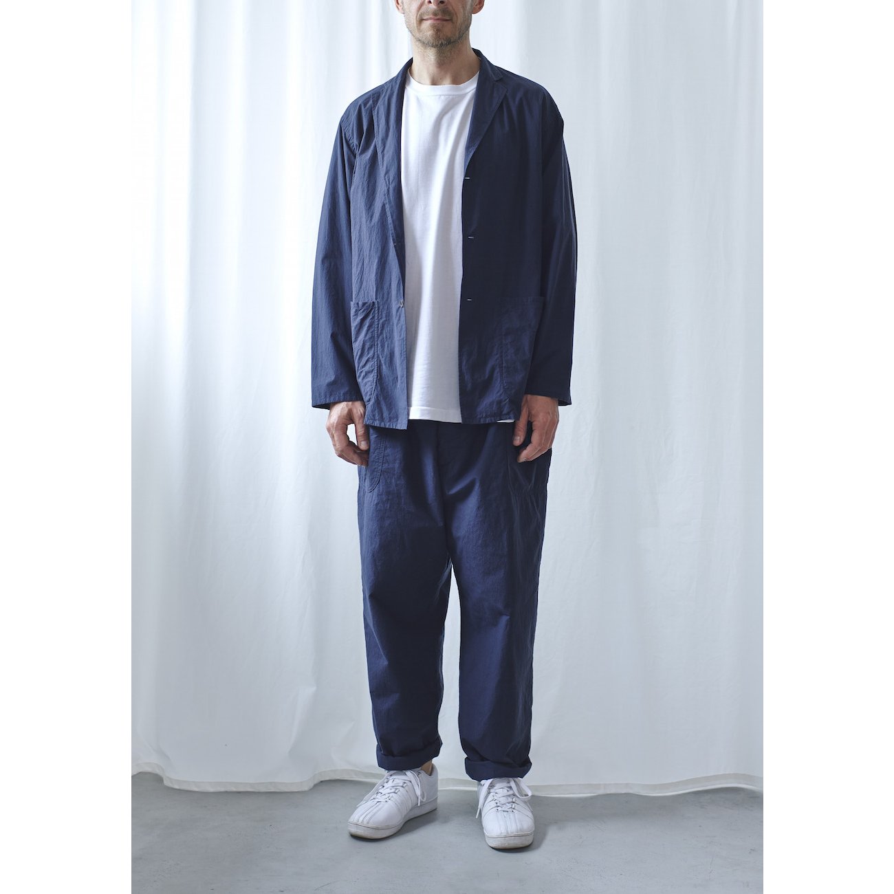 COMOLI / コモリ | タイフライター シャツシャケット - Navy | 通販