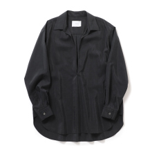 ssstein / シュタイン | SILK NYLON SKIPPER SHIRT - Black