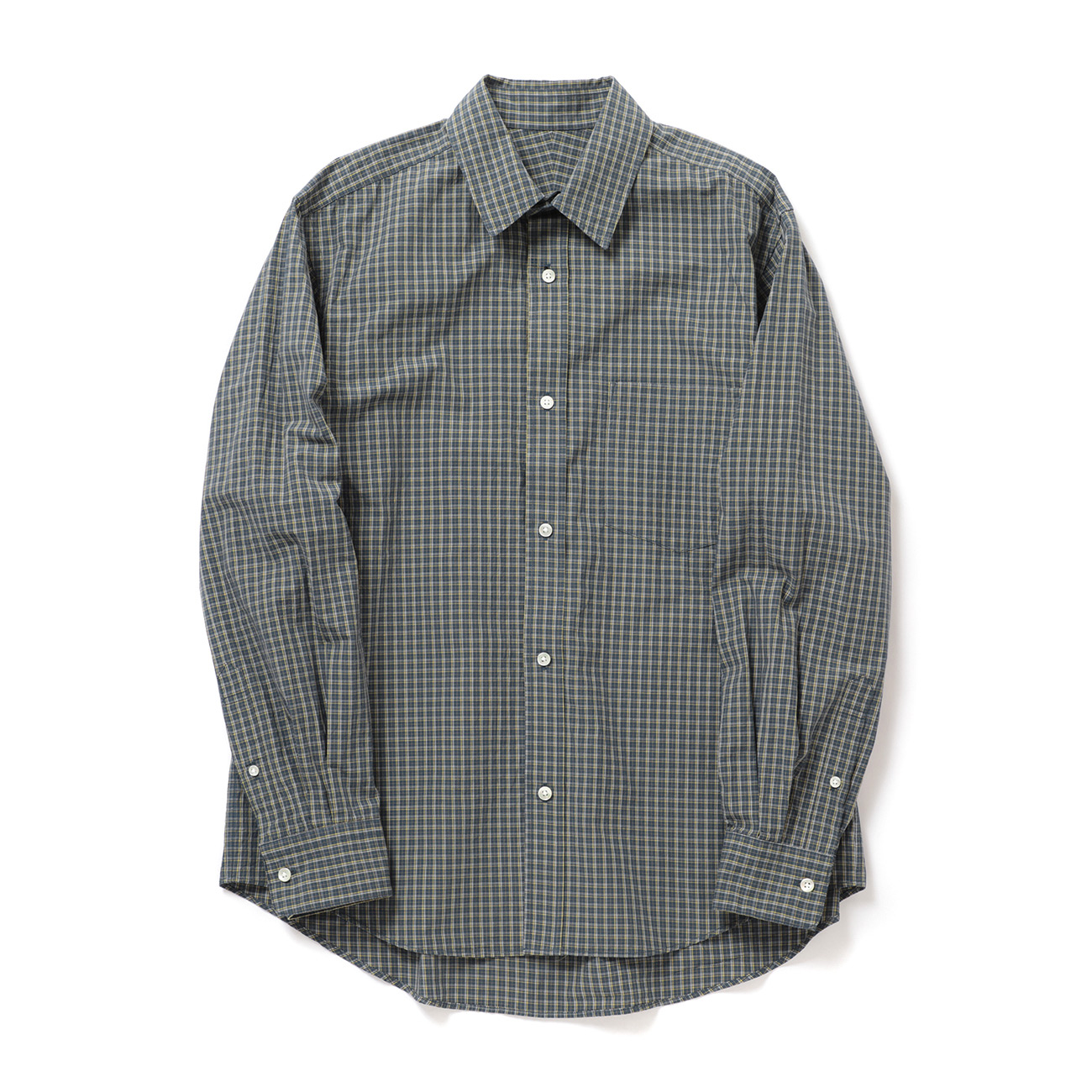 URU / ウル | REGULAR COLLAR L/S SHIRTS B - Navy Plaid | 通販