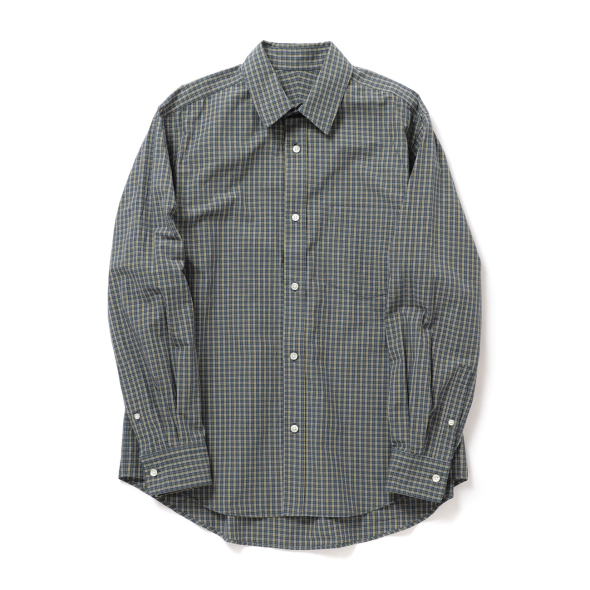 URU / ウル | REGULAR COLLAR L/S SHIRTS B - Navy Plaid | 通販