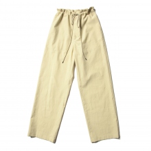 WASHED FINX TWILL EASY WIDE PANTS (レディース) - Light Yellow