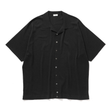 crepuscule / クレプスキュール | Washi Open Collar S/S Shirt - Black