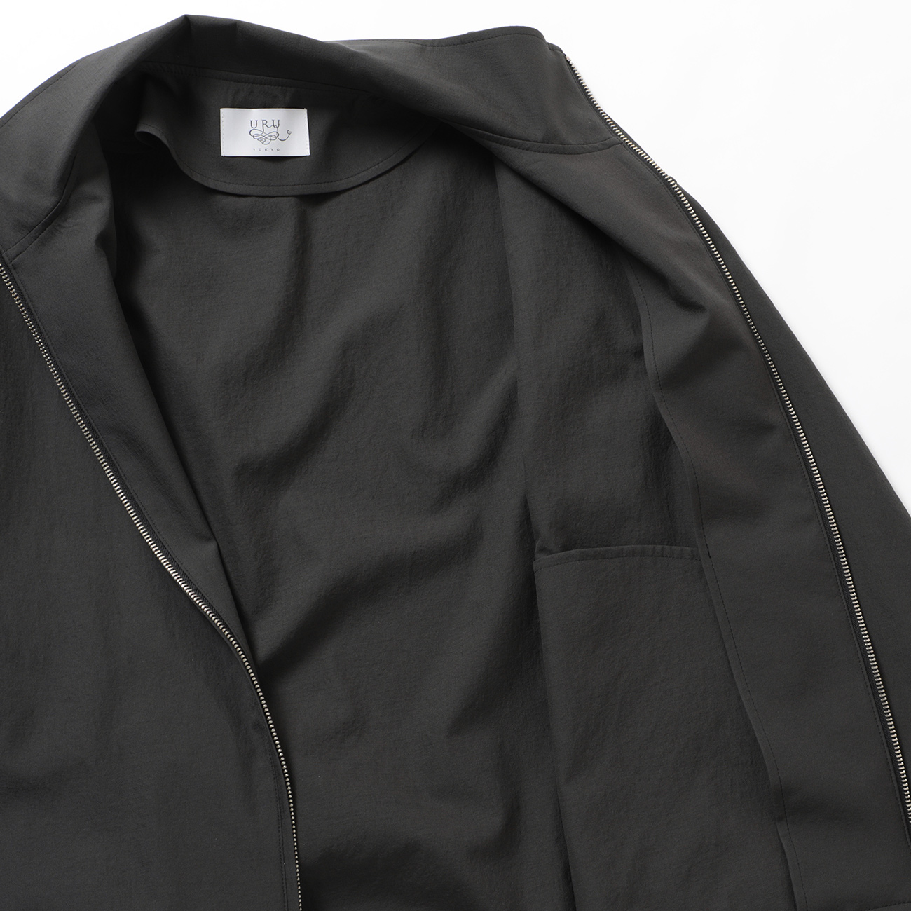 URU ウル　　ZIP UP BLOUSON C/Li URU / ウル | NYLON FLEECE - ZIP UP BLOUSON - Black | 通販 - 正規