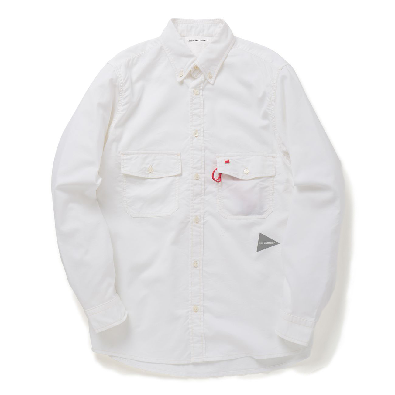 and wander / アンドワンダー|dry ox short sleeve shirt - Gray
