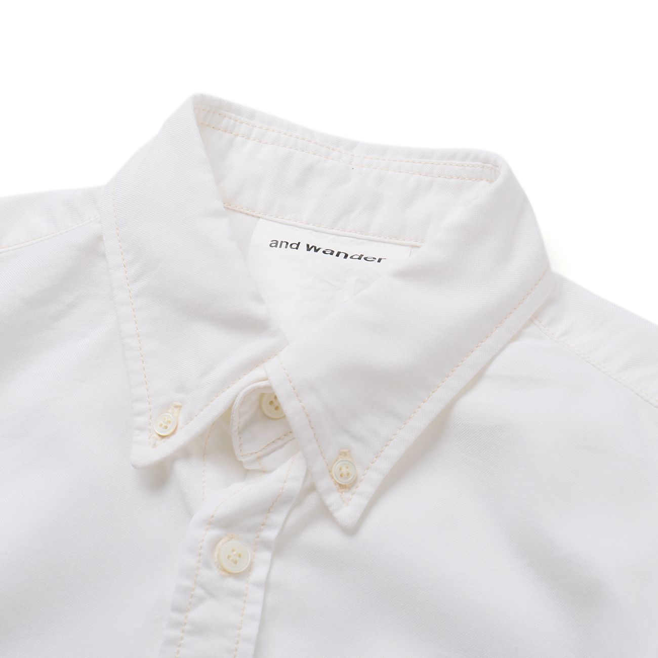 and wander / アンドワンダー | dry ox shirt (M) - White | 通販