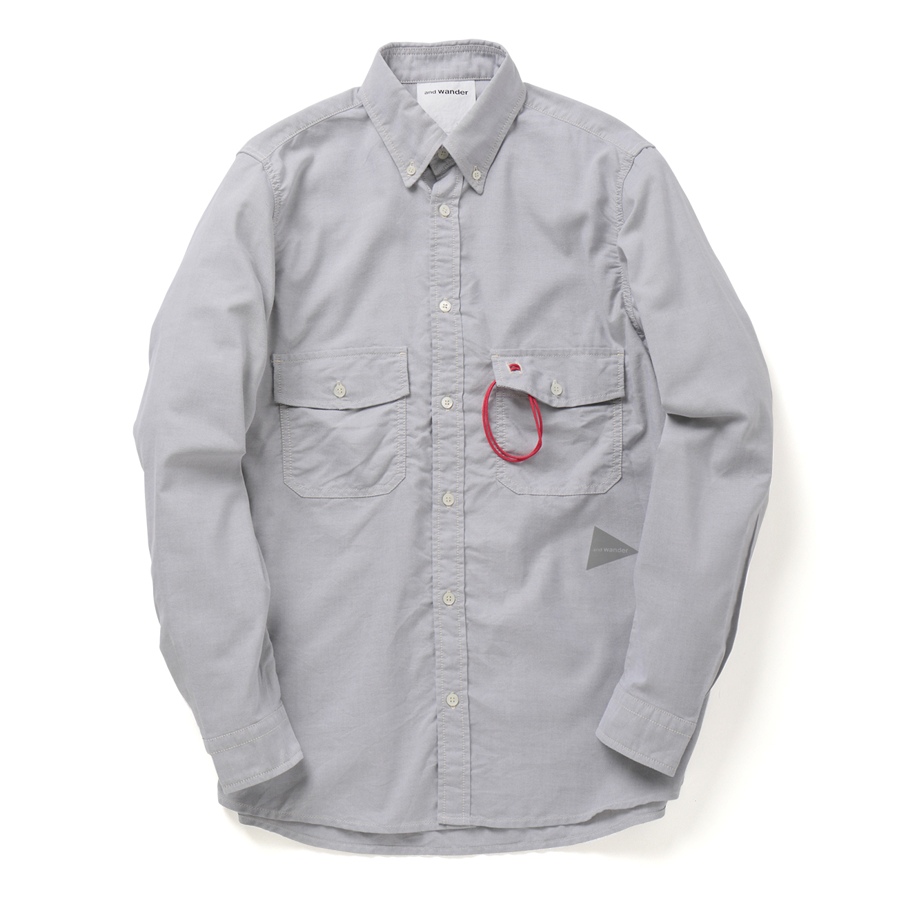 割引価格 and wander / アンドワンダー | dry ox shirt (M) - Gray | 通販 長袖シャツ