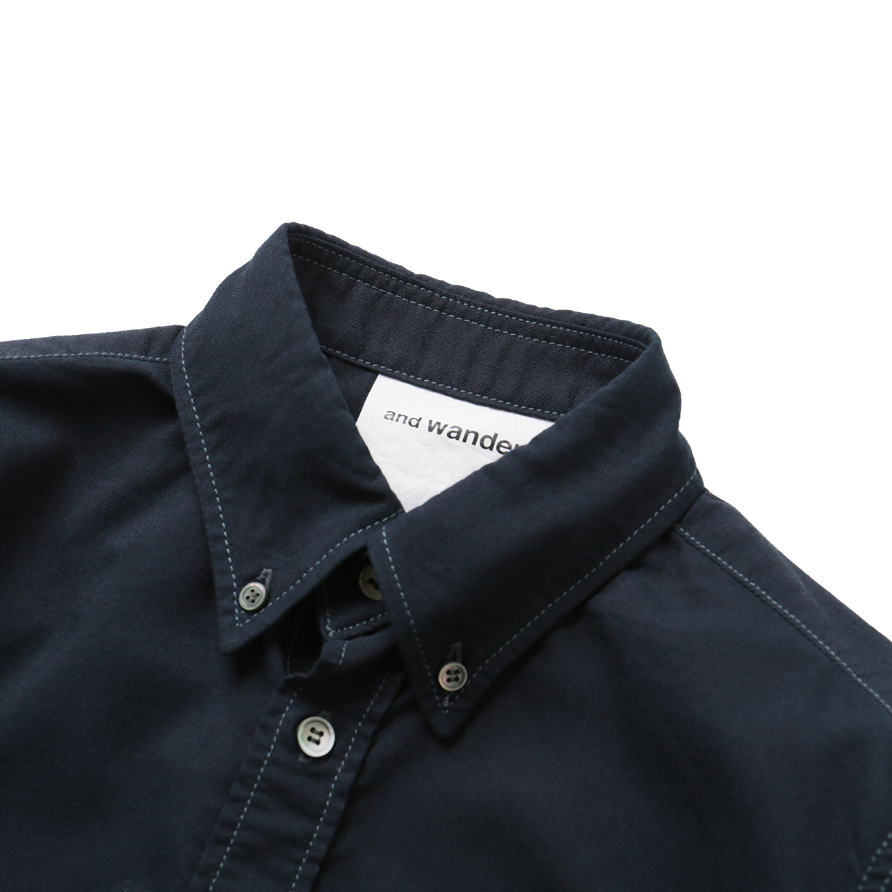 and wander / アンドワンダー | color ox shirt (M) - Navy
