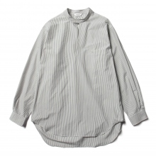 WELLDER / ウェルダー | Buck Side Tucked Band Collar Pullover Shirt