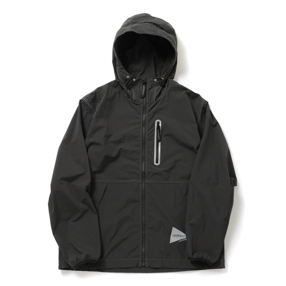 and wander チャコール アノラックジャケット XL and wander / アンドワンダー | gramicci brushed nylon jacket