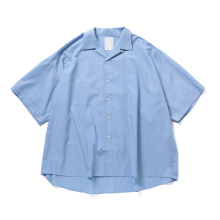 S.F.C Stripes For Creative / エスエフシー | P/C OPEN COLLAR SS SHIRT - Sax