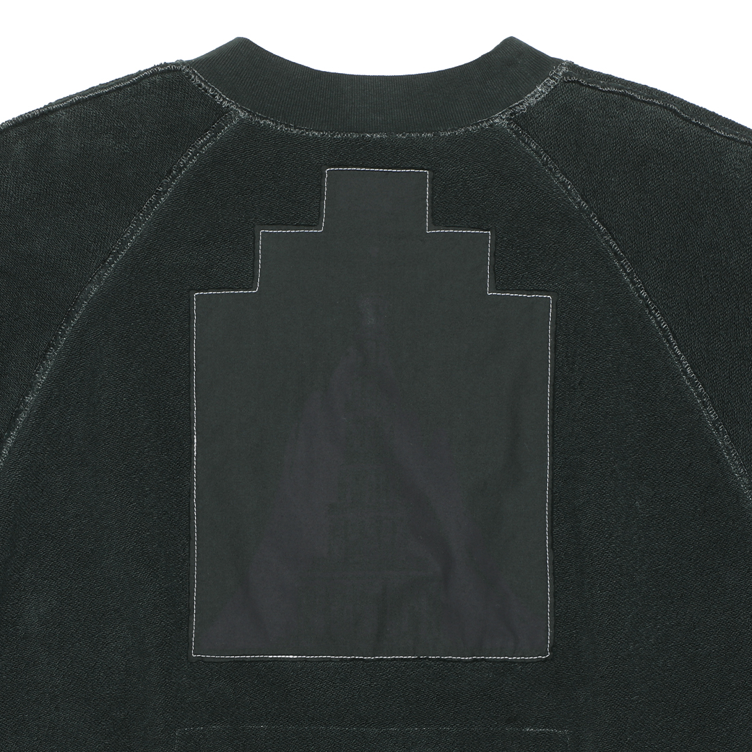 C.E / シーイー | OVERDYE RAGLAN PIPING SWEAT - Charcoal | 通販