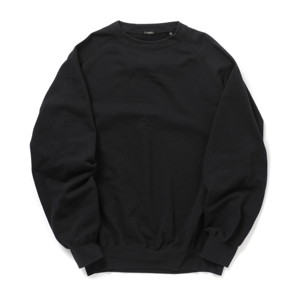 COMOLI / コモリ | LWコットン裏毛 クルーネック - Black | 通販