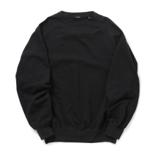COMOLI / コモリ | LWコットン裏毛 クルーネック - Black | 通販