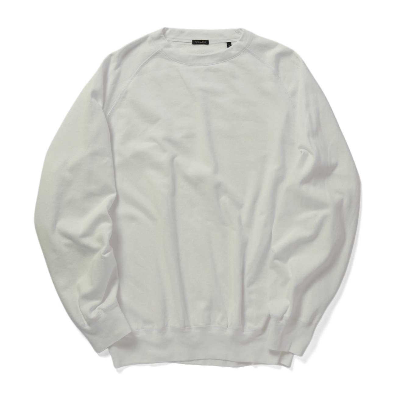 COMOLI / コモリ | LWコットン裏毛 クルーネック - White | 通販