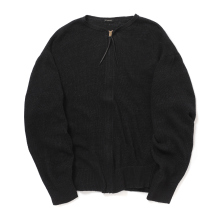 COMOLI / コモリ | 8G ジップカーディガン - Black