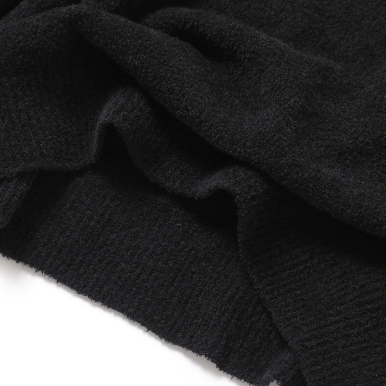 COMOLI / コモリ | コットンシャギー クルーネックニット - Black