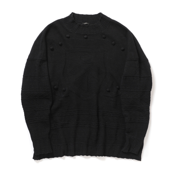 COMOLI / コモリ | モチーフ ニット - Black | 通販 - 正規取扱店