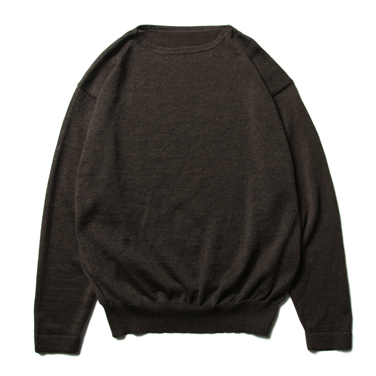 crepuscule / クレプスキュール | Ramie Basque Knit - Brown | 通販 