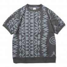 South2 West8 / サウスツーウエストエイト | S/S Crew Neck Sweat Shirt - Poly Jq. / Native S&T - Charcoal