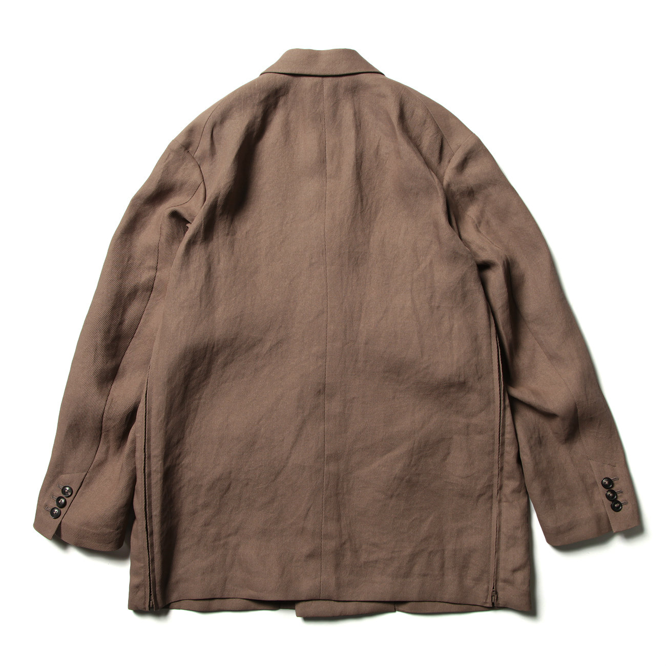 PAPER KERSEY SIDE OPEN DOUBLE-BREASTED JACKET - Taupe