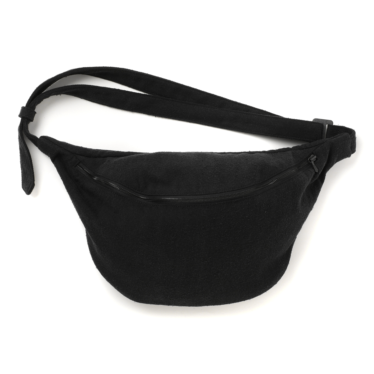 COMORI 25SS シルクネップ ウエストバッグ - Black COMOLI (コモリ) シルクネップ ウエストバッグ