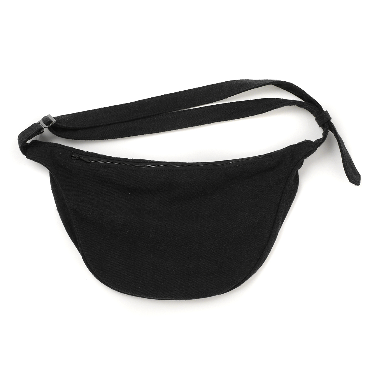 COMOLI / コモリ | シルクネップ ウエストバッグ - Black | 通販