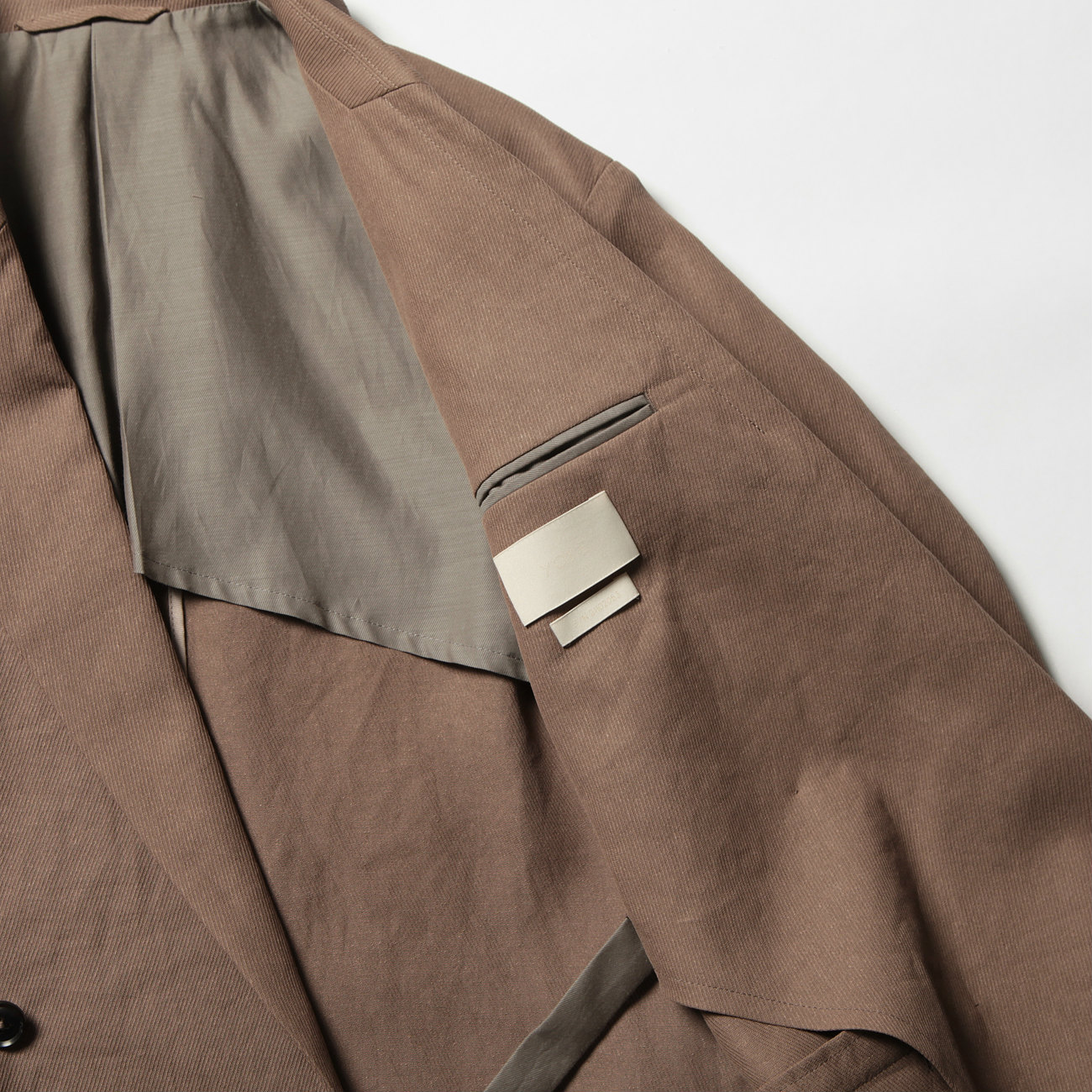 PAPER KERSEY SIDE OPEN DOUBLE-BREASTED JACKET - Taupe