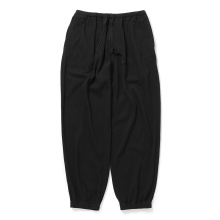 COMOLI / コモリ | シルクネップ ドローストリングパンツ - Black