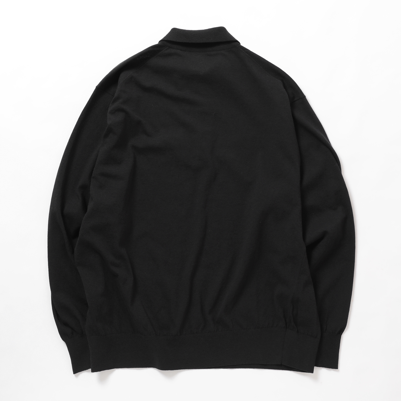 COMOLI / コモリ | コットン ニットポロ - Black | 通販 - 正規取扱店