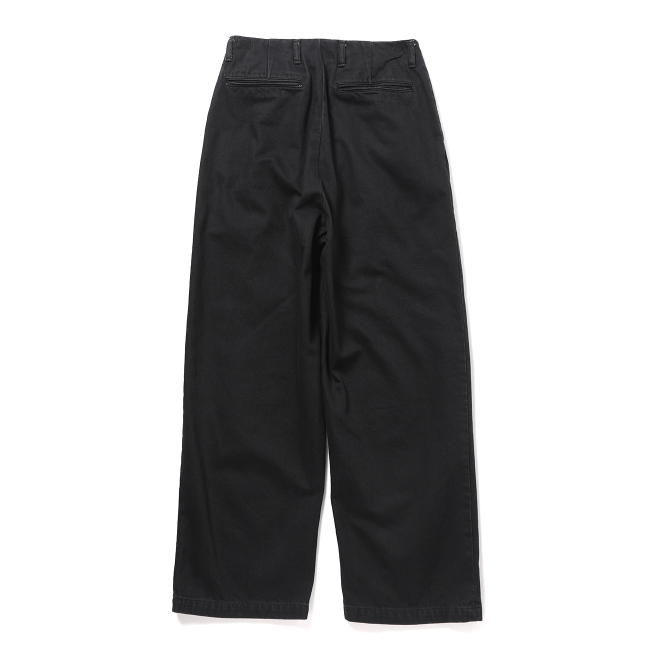 YOKE / ヨーク | 1pleated Wide Tapered Trousers - Black | 通販