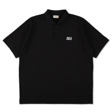 WIND AND SEA / ウィンダンシー | S/S Mock Neck Knit Polo - Black