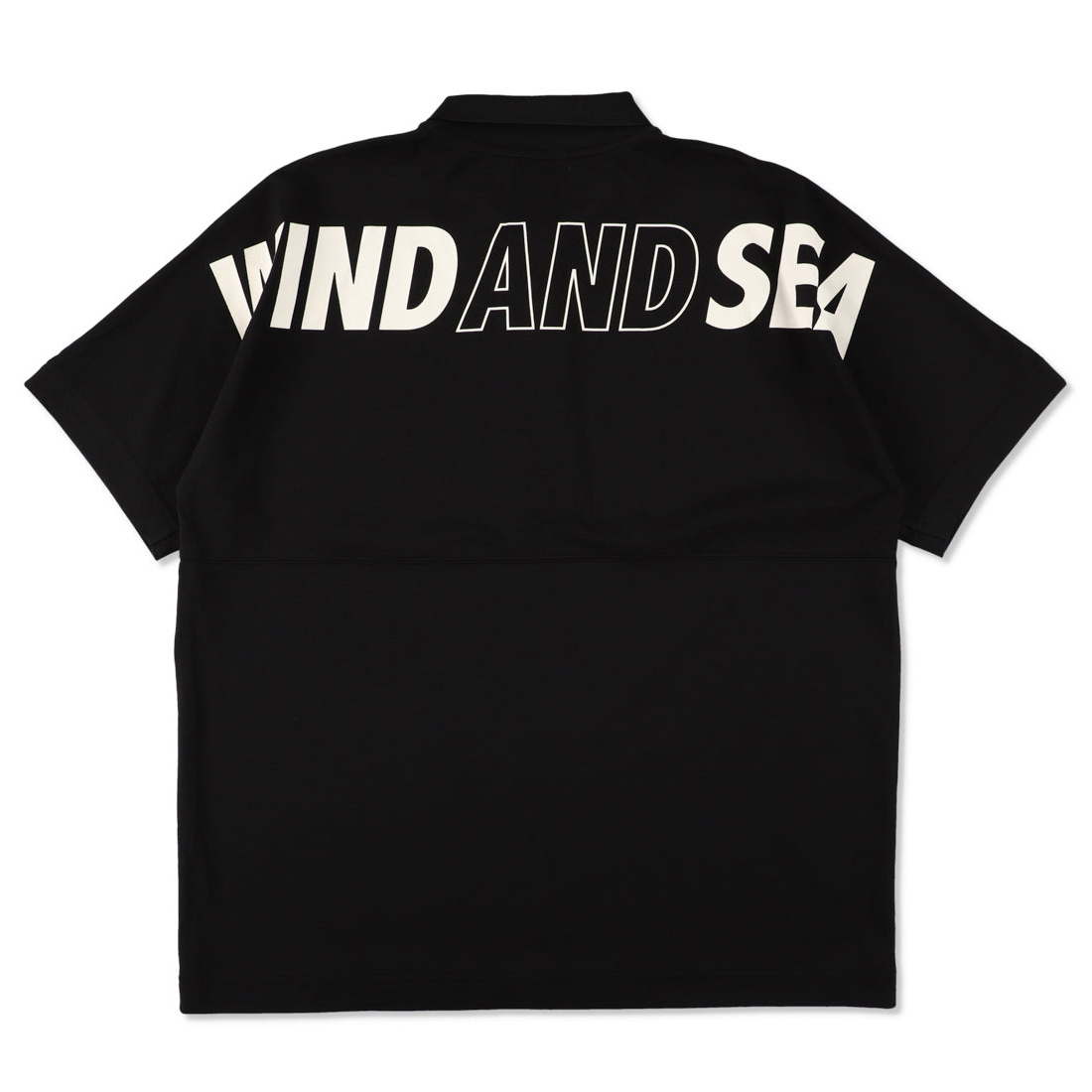 WIND AND SEA / ウィンダンシー | S/S Mock Neck Knit Polo - Black