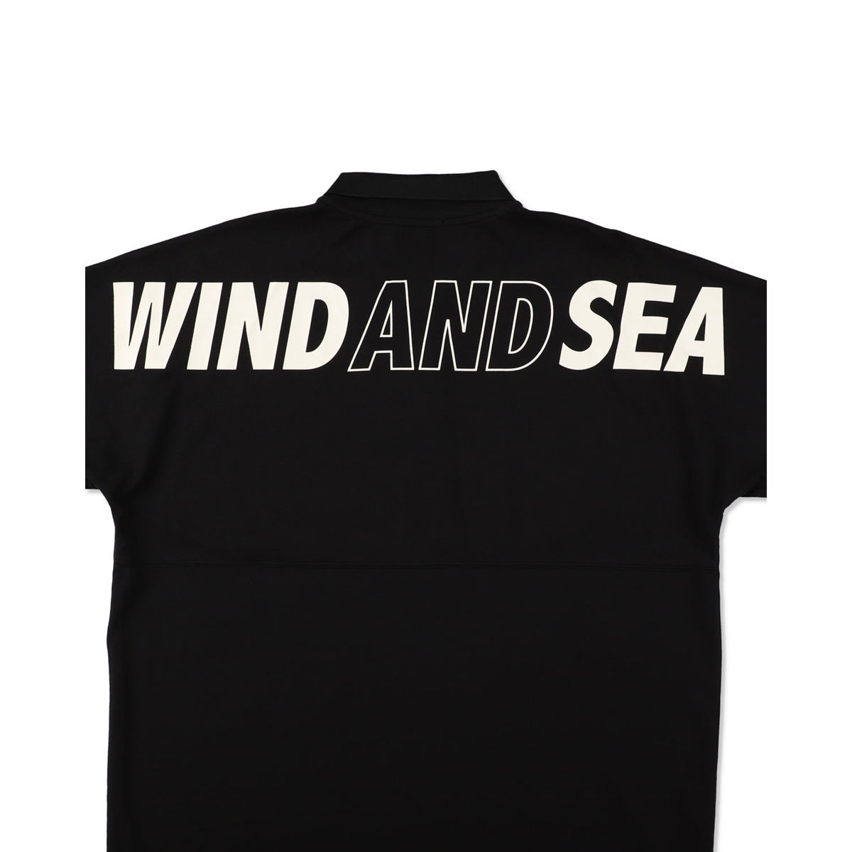 WIND AND SEA / ウィンダンシー | S/S Mock Neck Knit Polo - Black