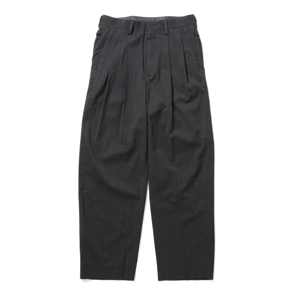 URU ウル 23SS WOOL TROPICAL - 2 TUCK PANTS ウールトロピカル