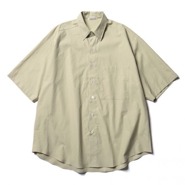 AURALEE / オーラリー | WASHED FINX TWILL HALF SLEEVED BIG SHIRTS